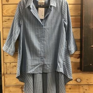 Women's Hayden Pinstripe Button Down Blouse